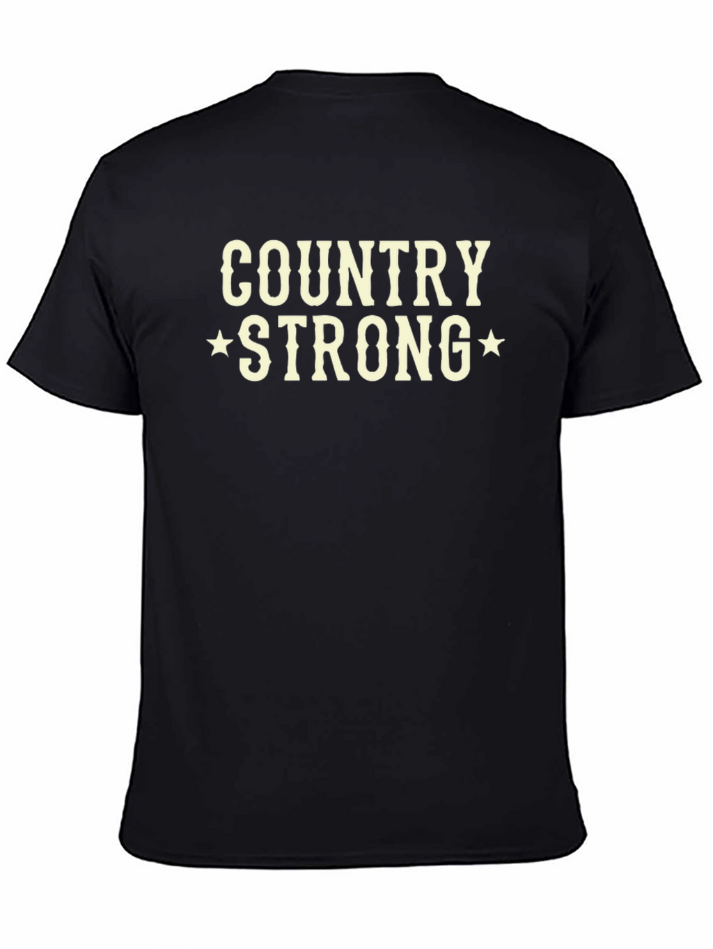 Country Strong Graphic Tee - Black Cotton T-Shirt