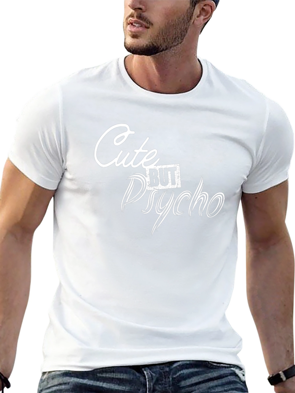 Cute But Psycho Graphic Tee - Black Unisex T-Shirt
