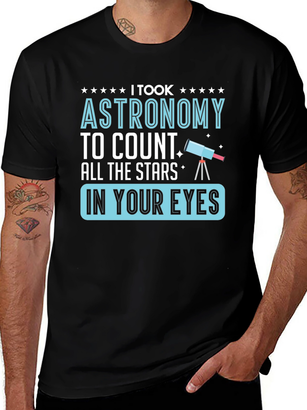 Astronomy Stars Graphic T-Shirt Funny Space Tee