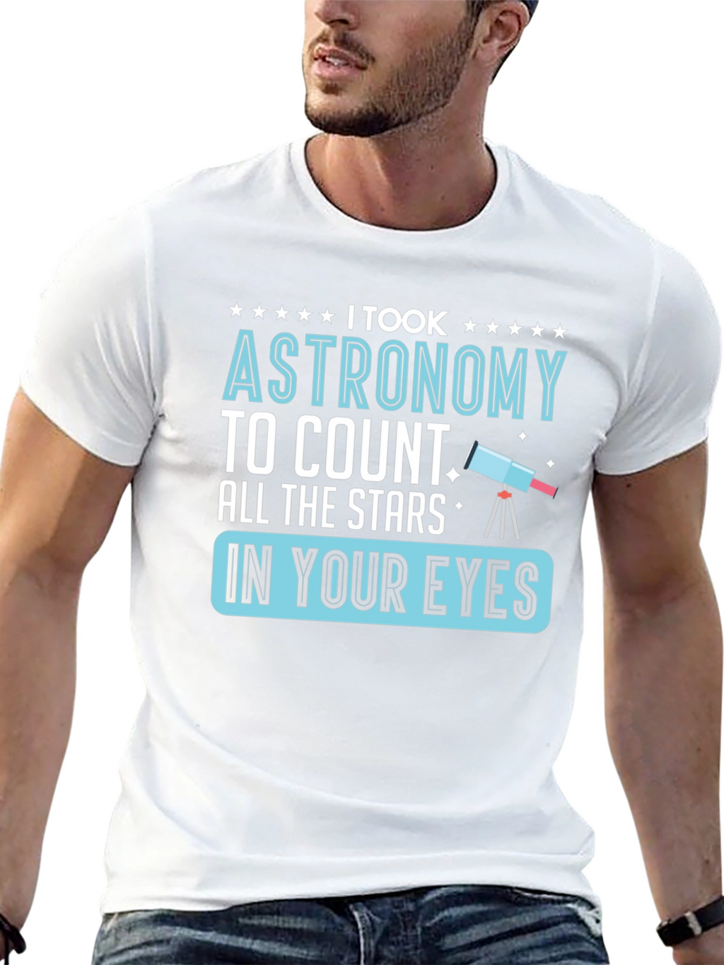 Astronomy Stars Graphic T-Shirt Funny Space Tee