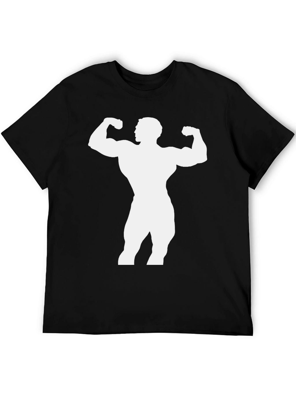 Bodybuilder Graphic Tee - Black Cotton Shirt
