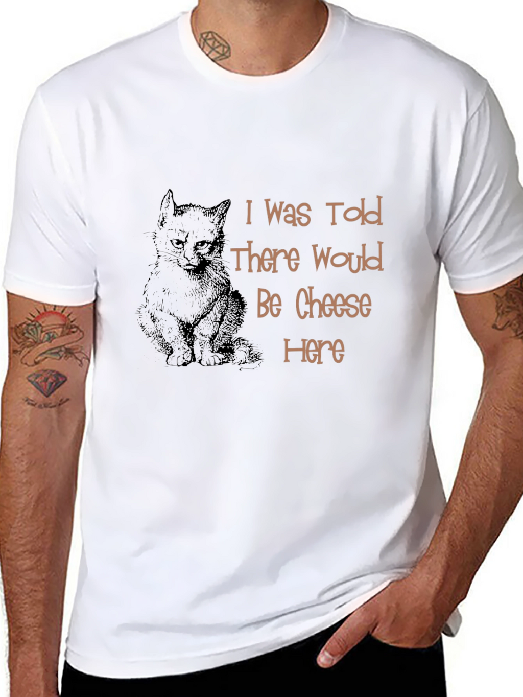 Cat & Cheese T-Shirt - Humorous Graphic Tee