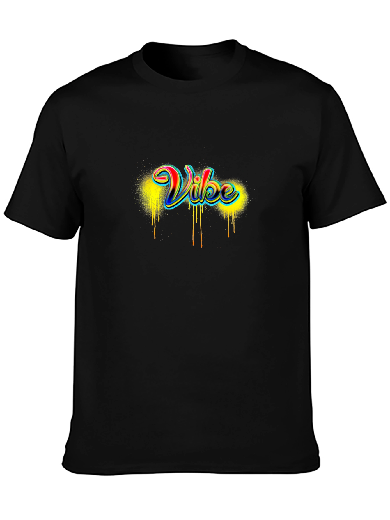 Vibe Graphic Tee - Mens Short Sleeve Black T-Shirt