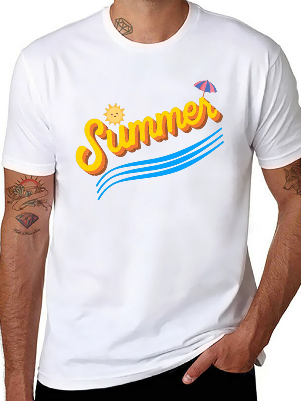 Summer Vibes Black T-Shirt