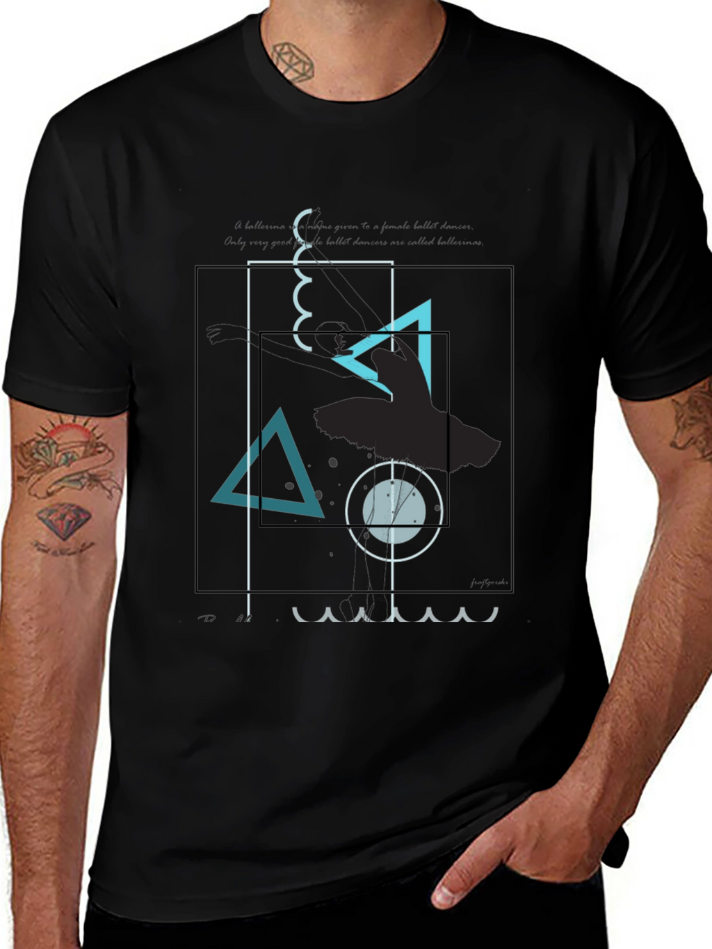 Abstract Graphic Print Crew Neck T-Shirt