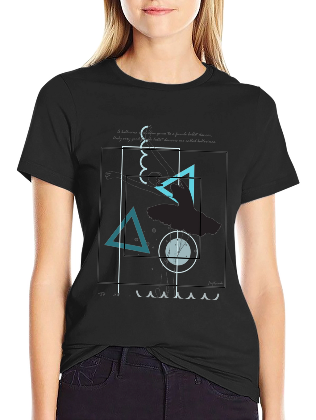 Abstract Graphic Print Crew Neck T-Shirt