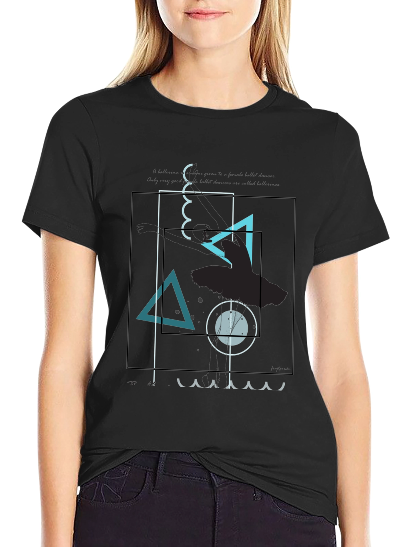 Abstract Graphic Print Crew Neck T-Shirt