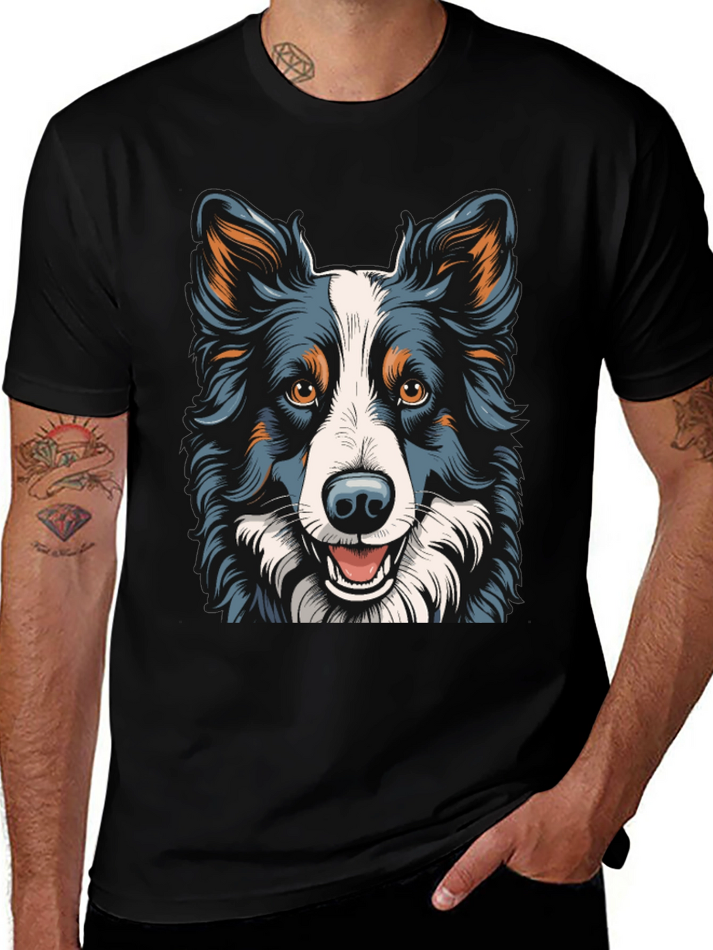 Dog Breed Graphic Tee - Black T-Shirt