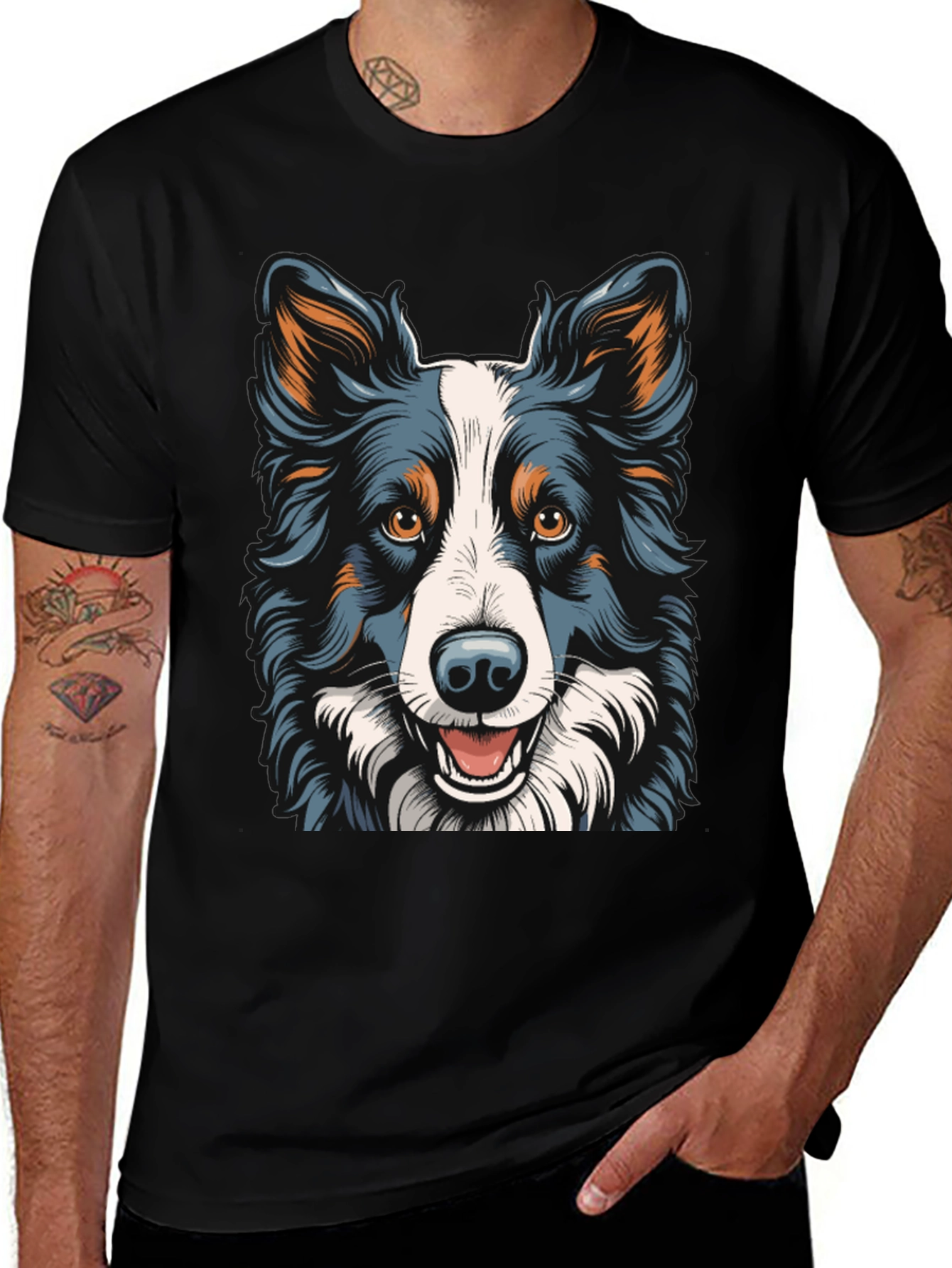 Dog Breed Graphic Tee - Black T-Shirt