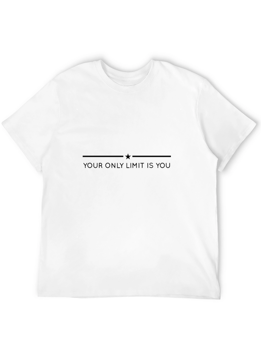Motivational Tee: Your Only Limit Is You - Black