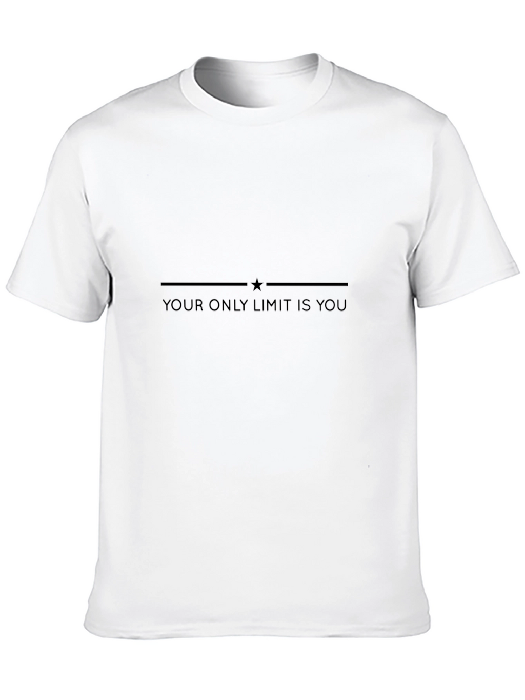 Motivational Tee: Your Only Limit Is You - Black