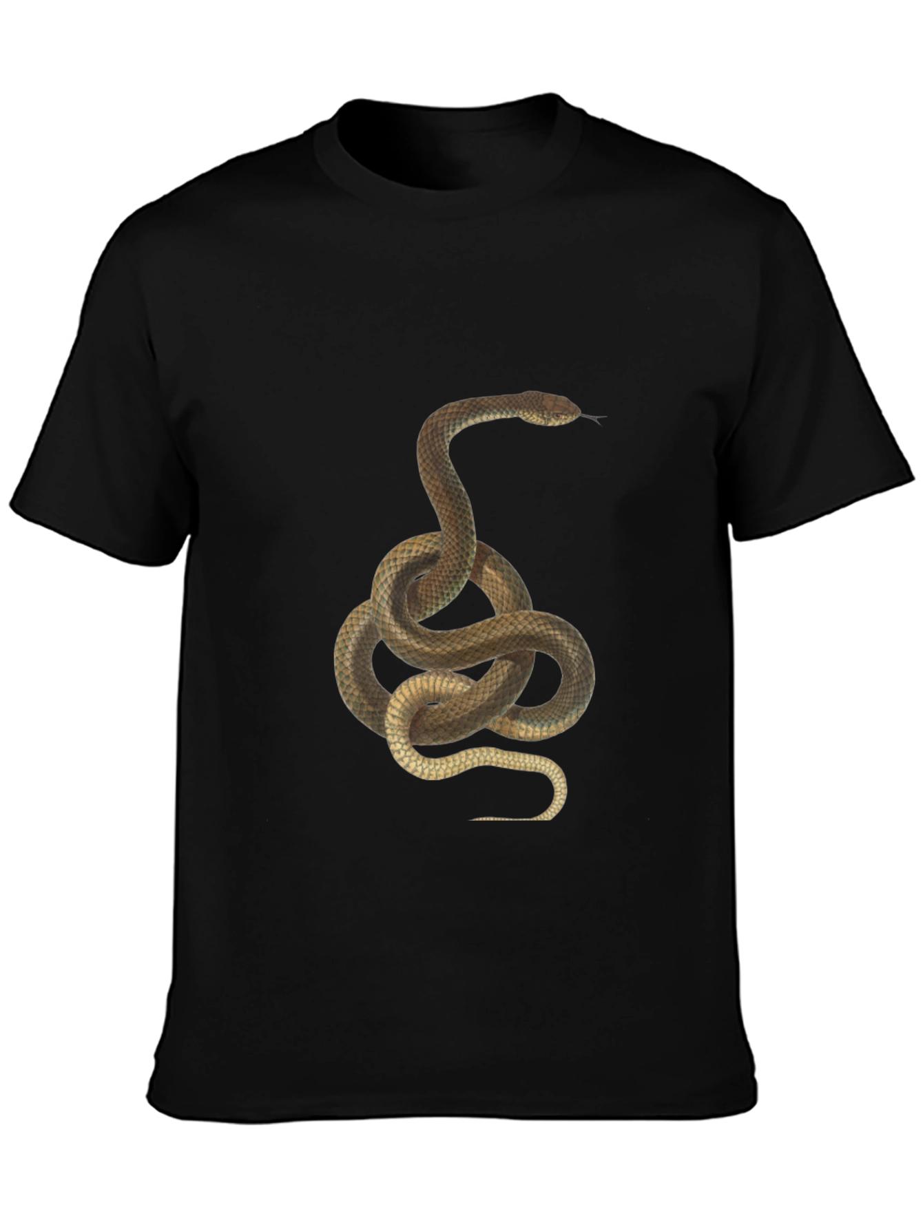 Snake Graphic Print T-Shirt - Classic Black Tee