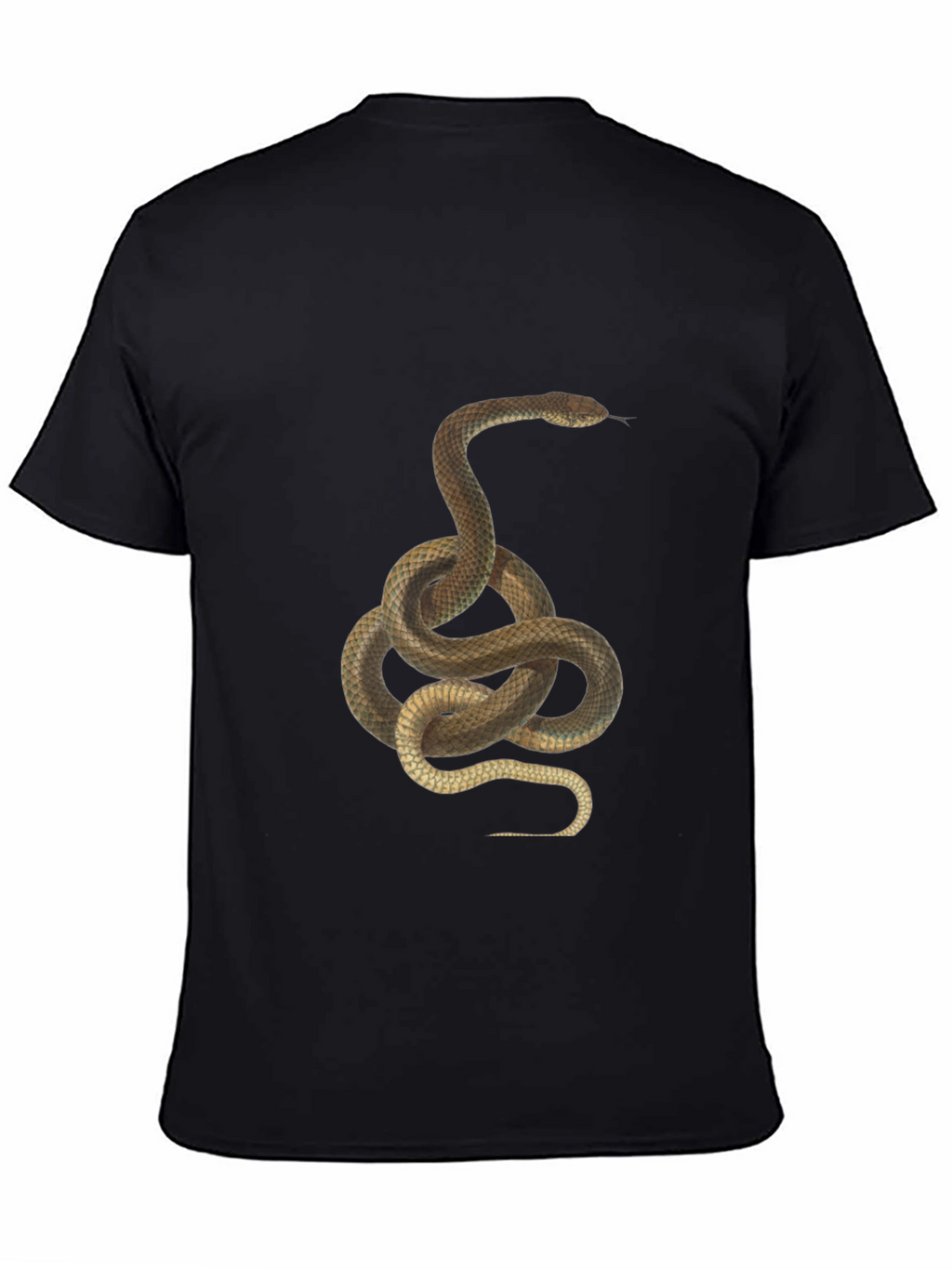 Snake Graphic Print T-Shirt - Classic Black Tee