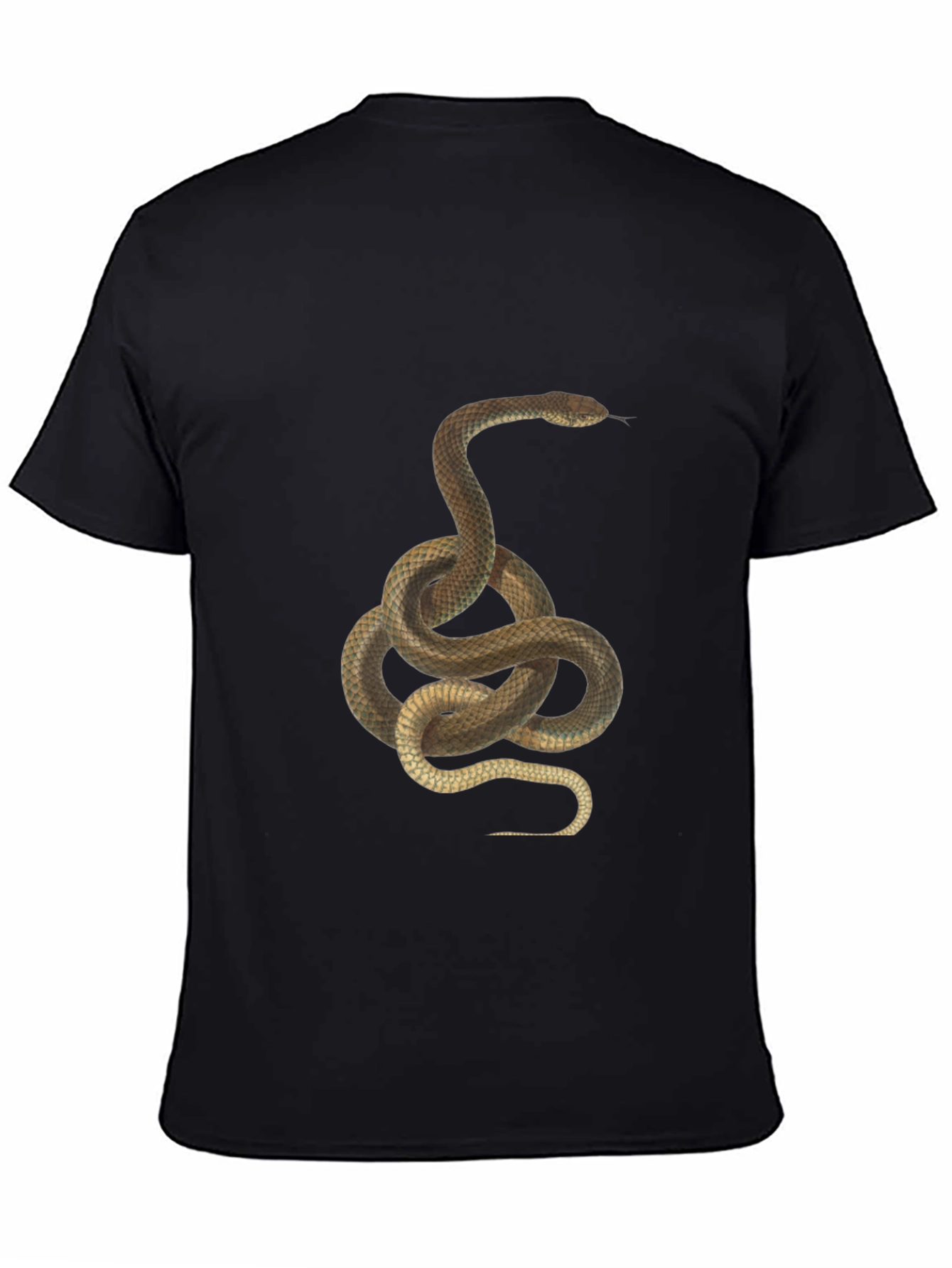 Snake Graphic Print T-Shirt - Classic Black Tee