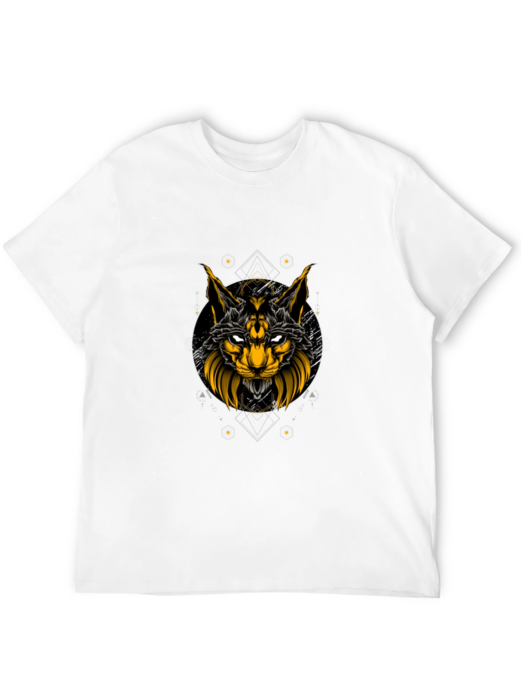 Black T-Shirt with Lynx Graphic