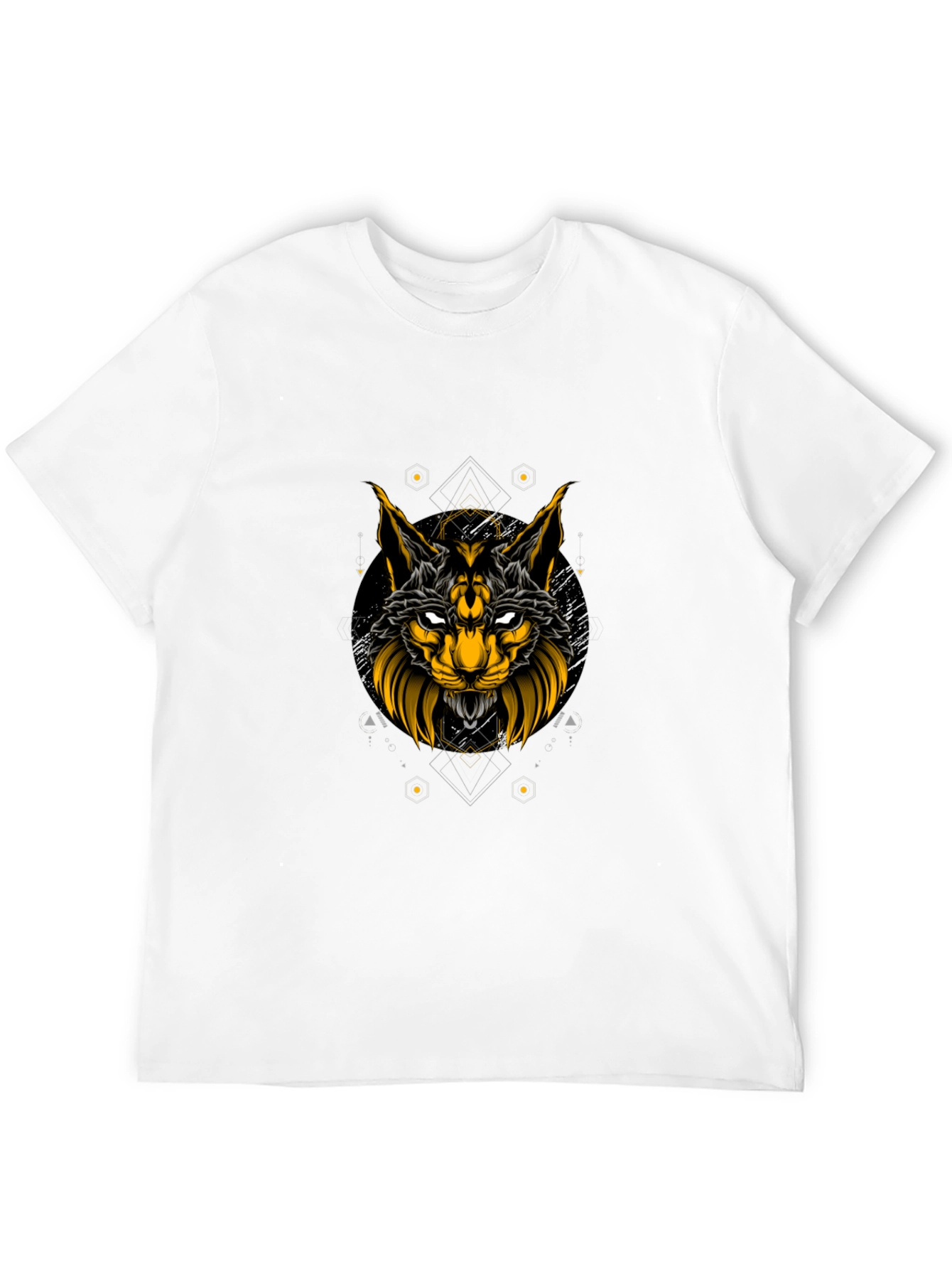 Black T-Shirt with Lynx Graphic