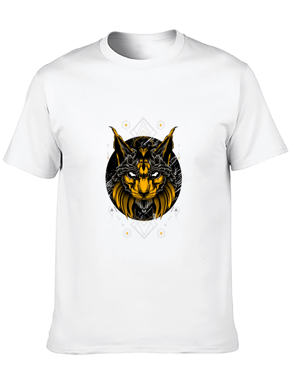 Black T-Shirt with Lynx Graphic