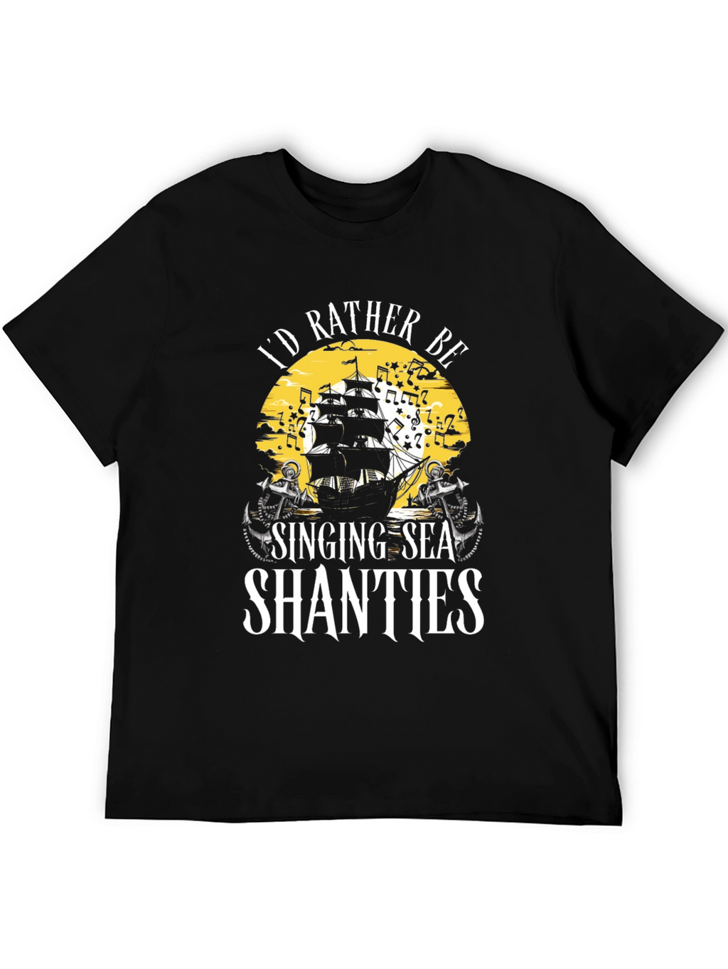Singing Sea Shanties Black T-Shirt
