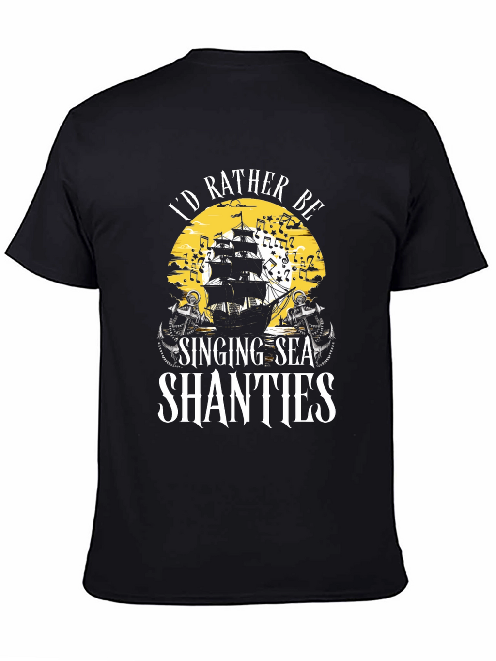 Singing Sea Shanties Black T-Shirt