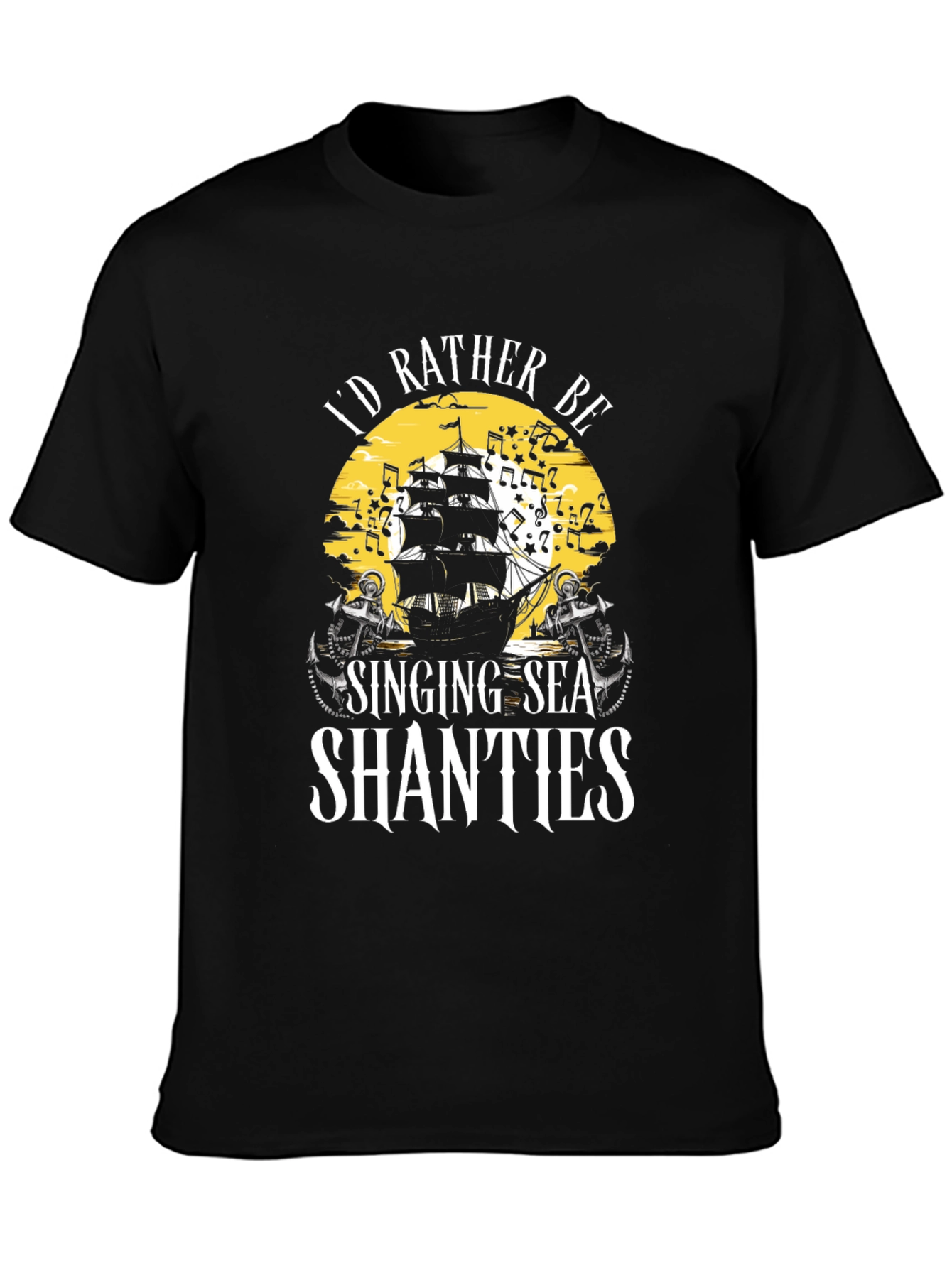 Singing Sea Shanties Black T-Shirt