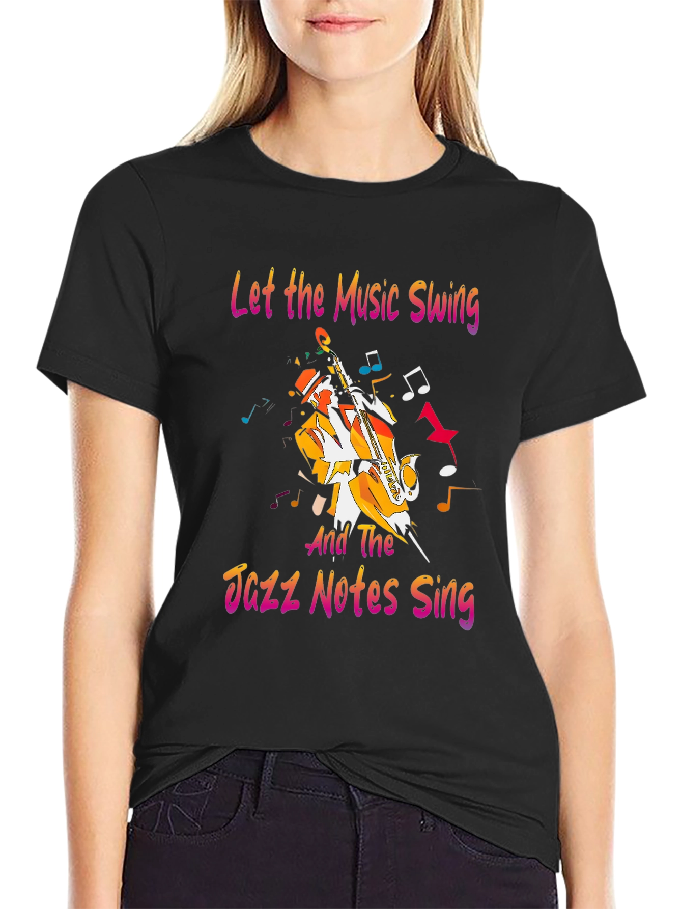 Jazz Music T-Shirt - Let the Music Swing Graphic Tee