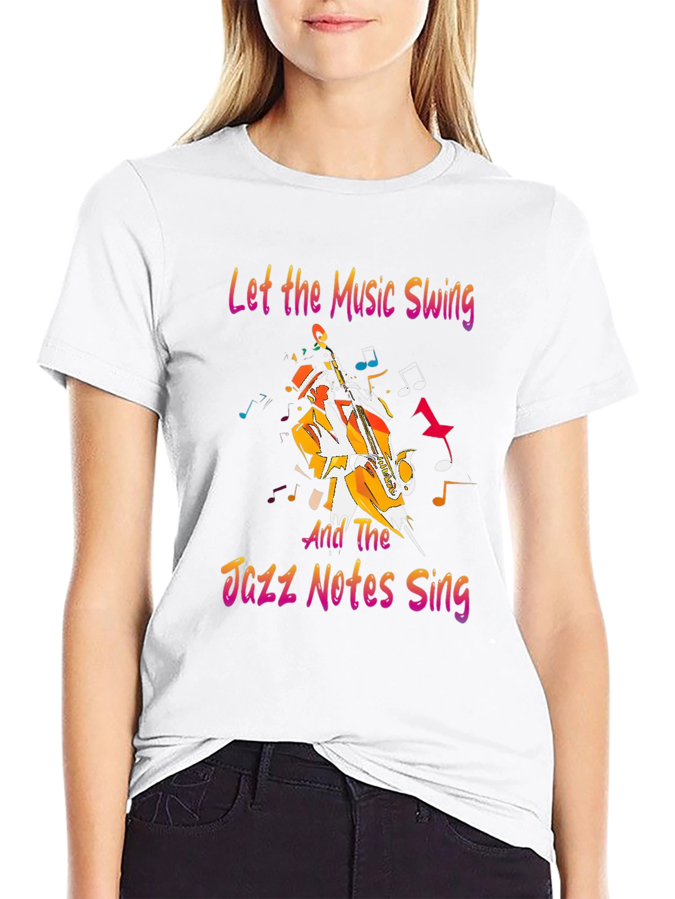 Jazz Music T-Shirt - Let the Music Swing Graphic Tee