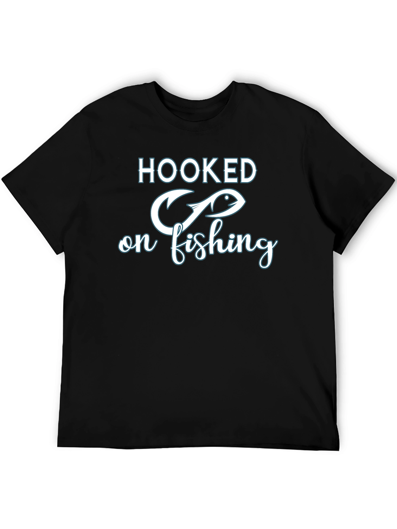 Hooked On Fishing Graphic T-Shirt - Fisherman Tee