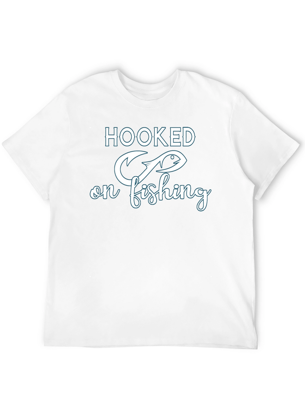 Hooked On Fishing Graphic T-Shirt - Fisherman Tee