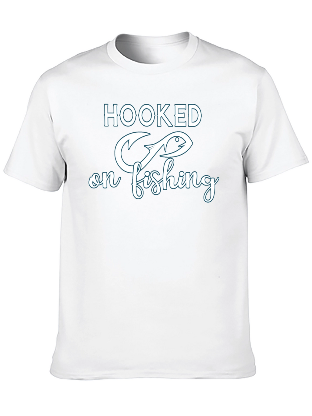 Hooked On Fishing Graphic T-Shirt - Fisherman Tee