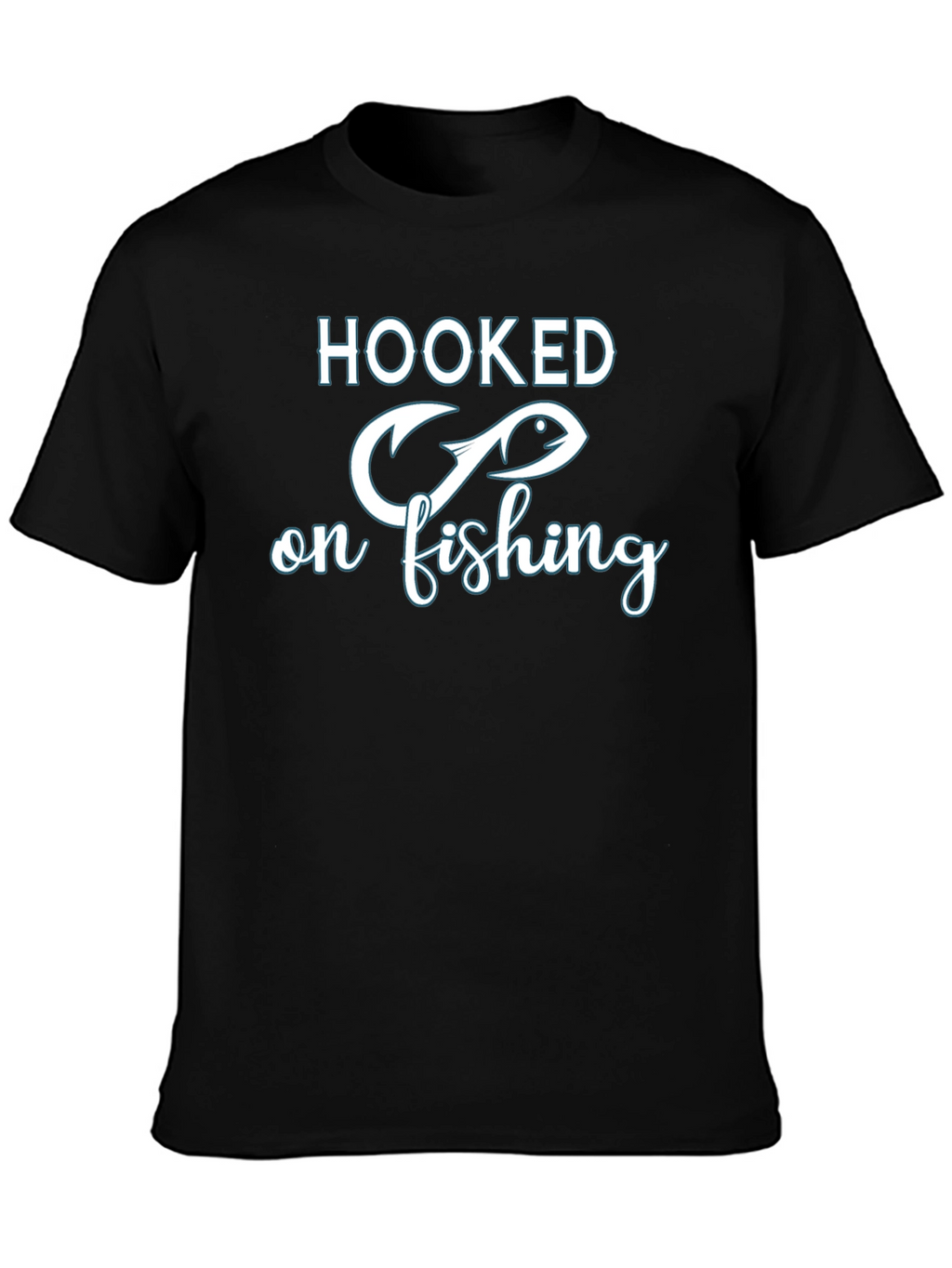 Hooked On Fishing Graphic T-Shirt - Fisherman Tee