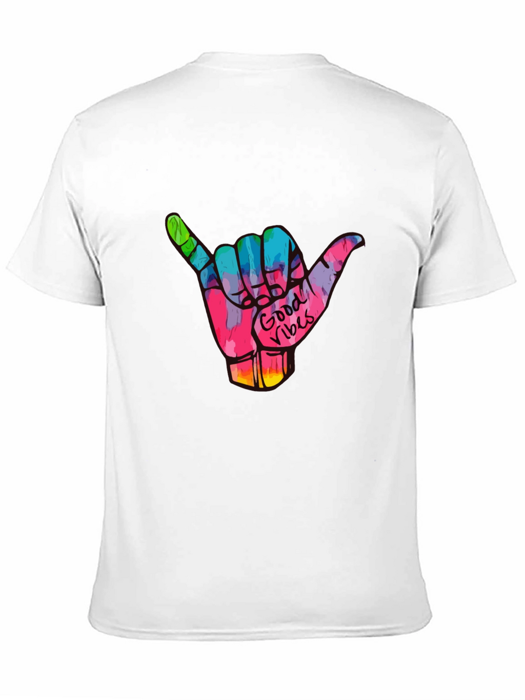 Good Vibes Shaka Hand Graphic Tee - Black
