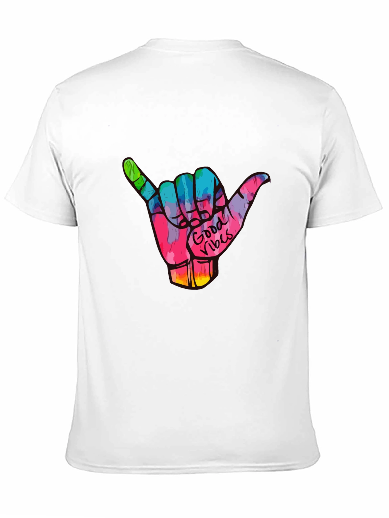 Good Vibes Shaka Hand Graphic Tee - Black