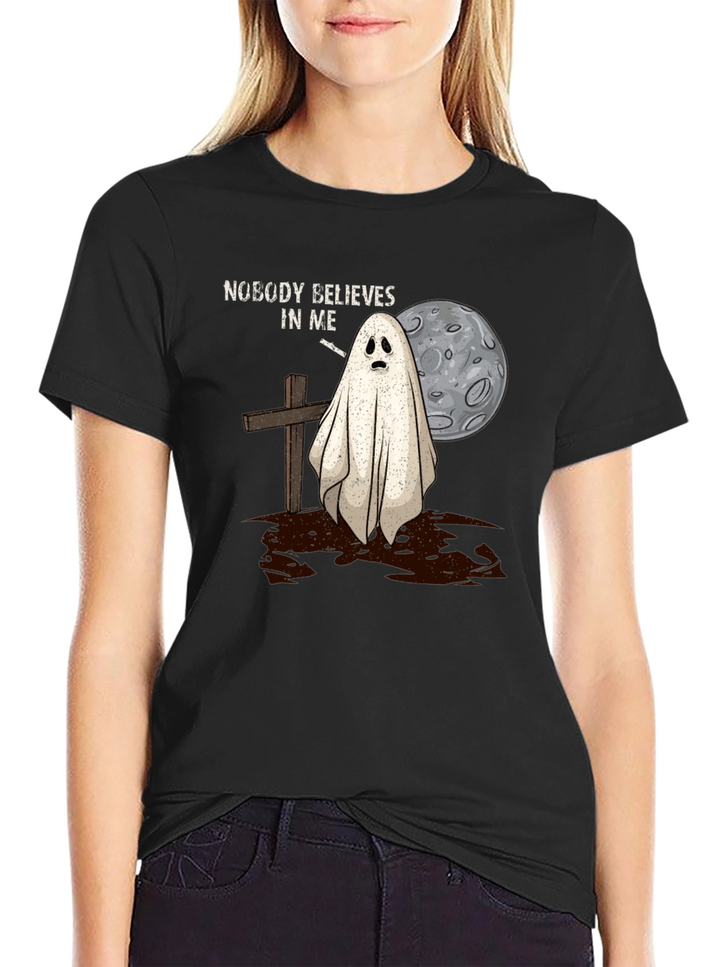 Nobody Believes Ghost T-Shirt - Halloween Spooky Tee