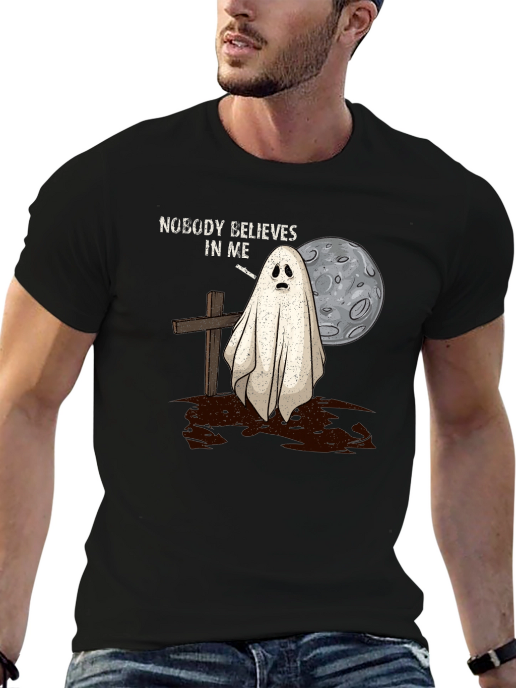 Nobody Believes Ghost T-Shirt - Halloween Spooky Tee