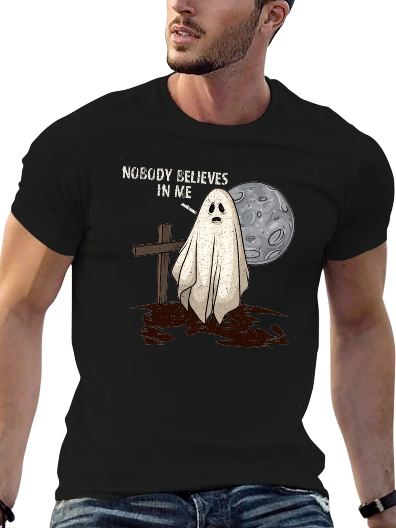 Nobody Believes Ghost T-Shirt - Halloween Spooky Tee