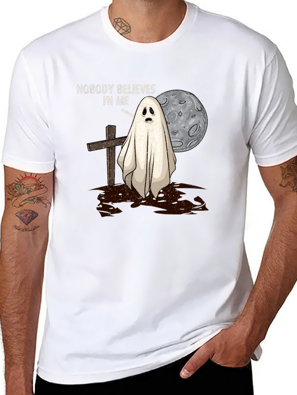 Nobody Believes Ghost T-Shirt - Halloween Spooky Tee
