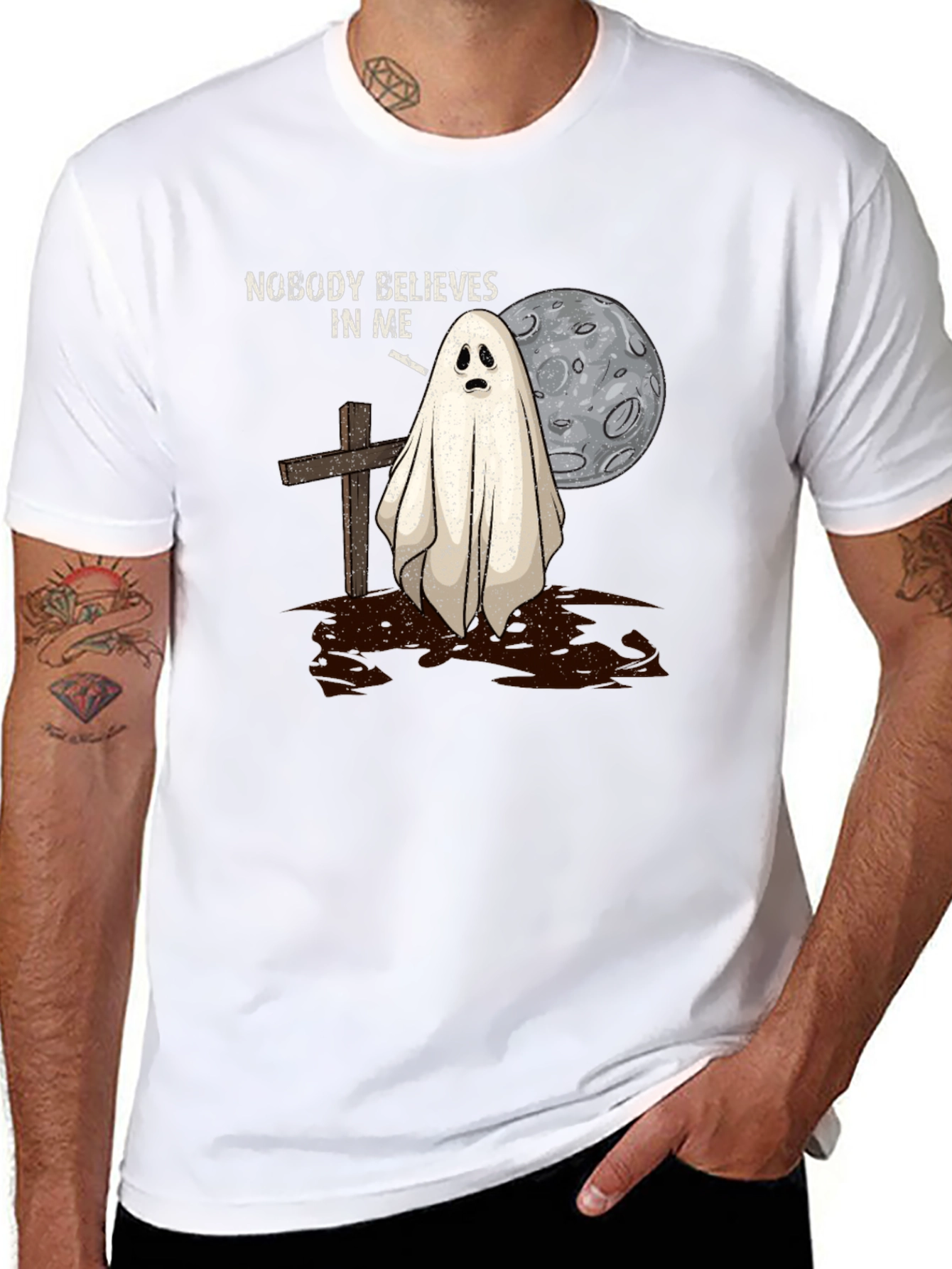 Nobody Believes Ghost T-Shirt - Halloween Spooky Tee