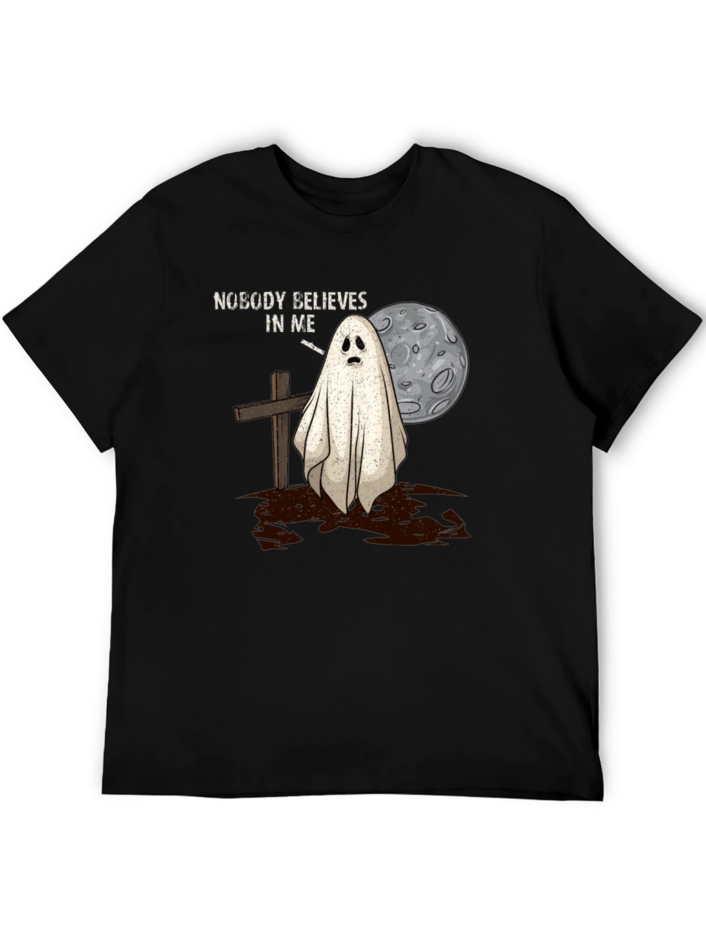 Nobody Believes Ghost T-Shirt - Halloween Spooky Tee
