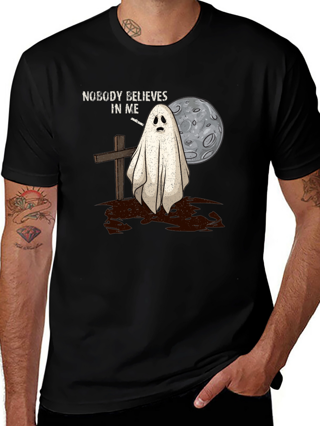 Nobody Believes Ghost T-Shirt - Halloween Spooky Tee