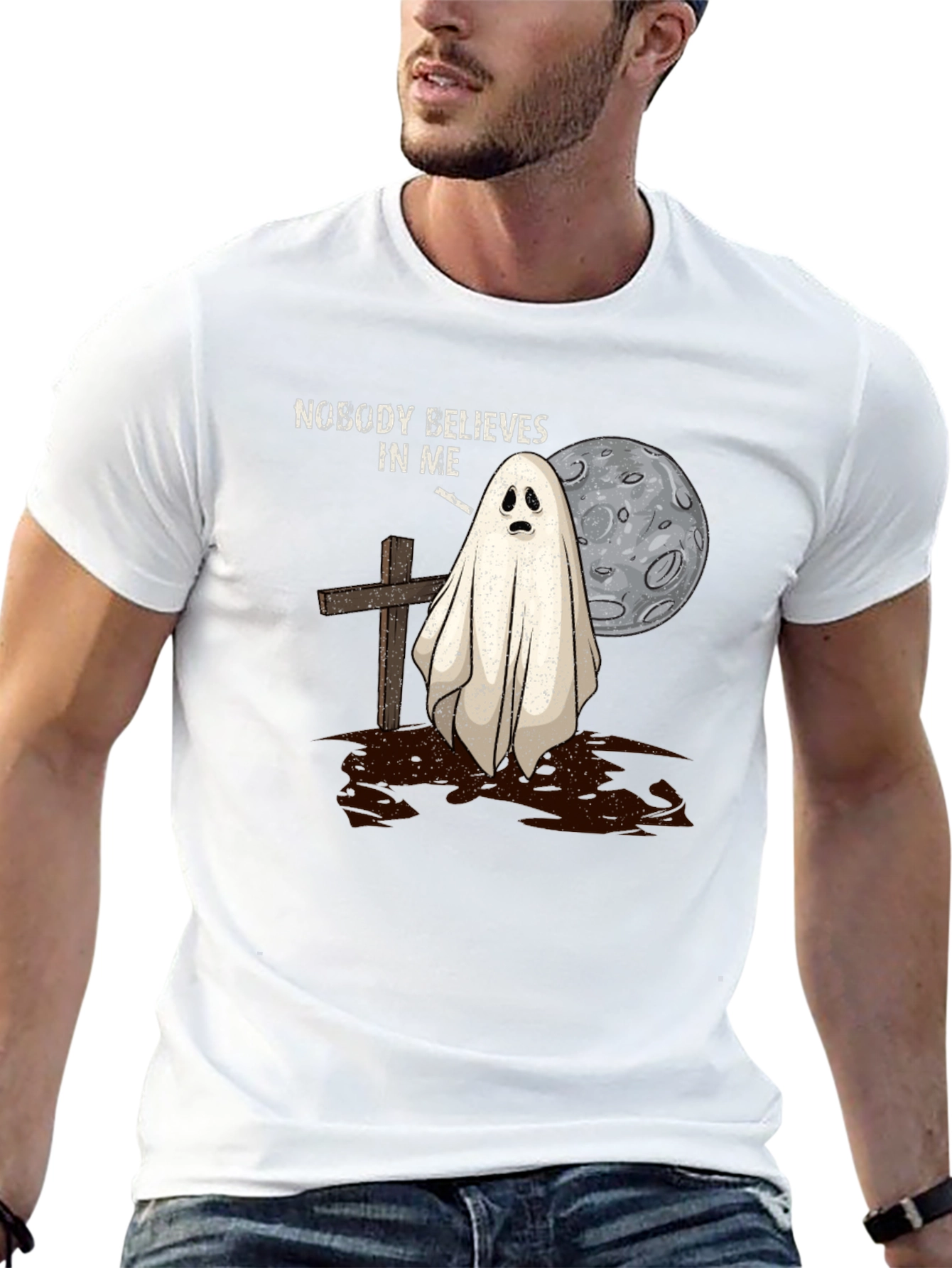 Nobody Believes Ghost T-Shirt - Halloween Spooky Tee