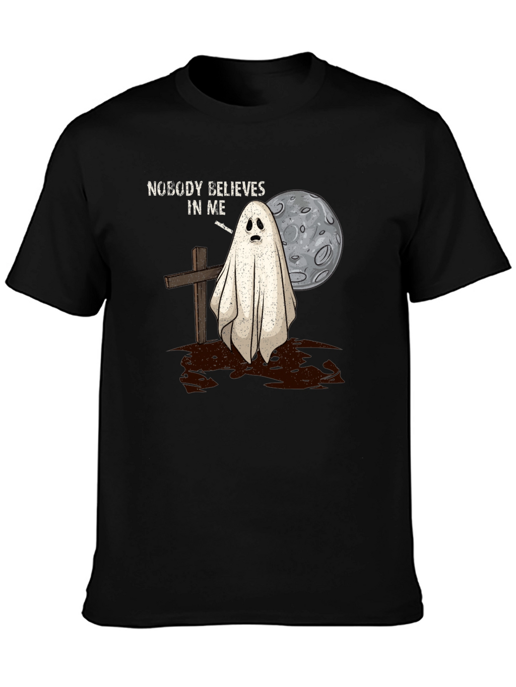 Nobody Believes Ghost T-Shirt - Halloween Spooky Tee