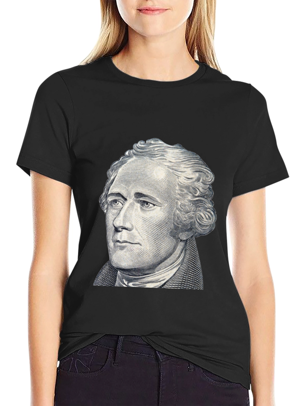 Hamilton Graphic Tee - Black Crew Neck T-Shirt