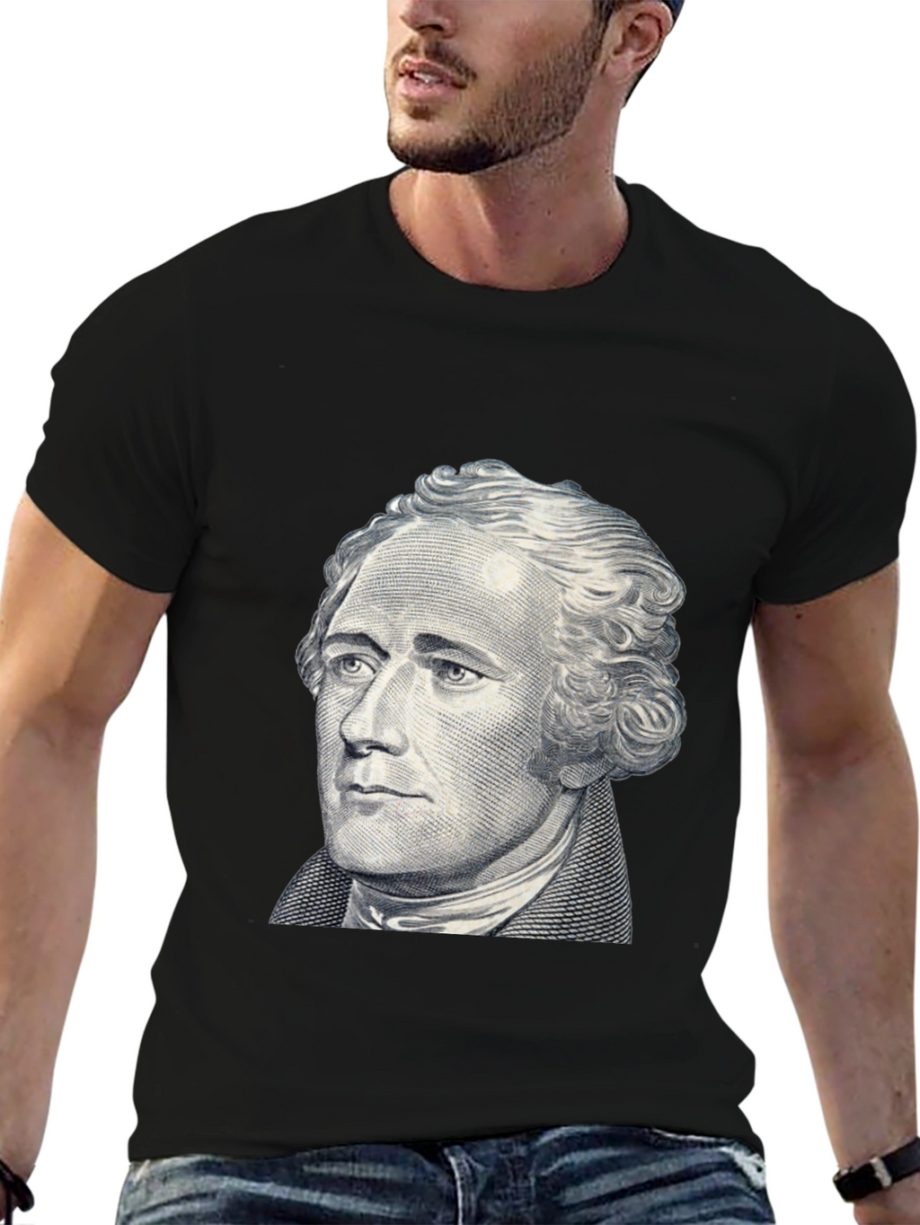 Hamilton Graphic Tee - Black Crew Neck T-Shirt