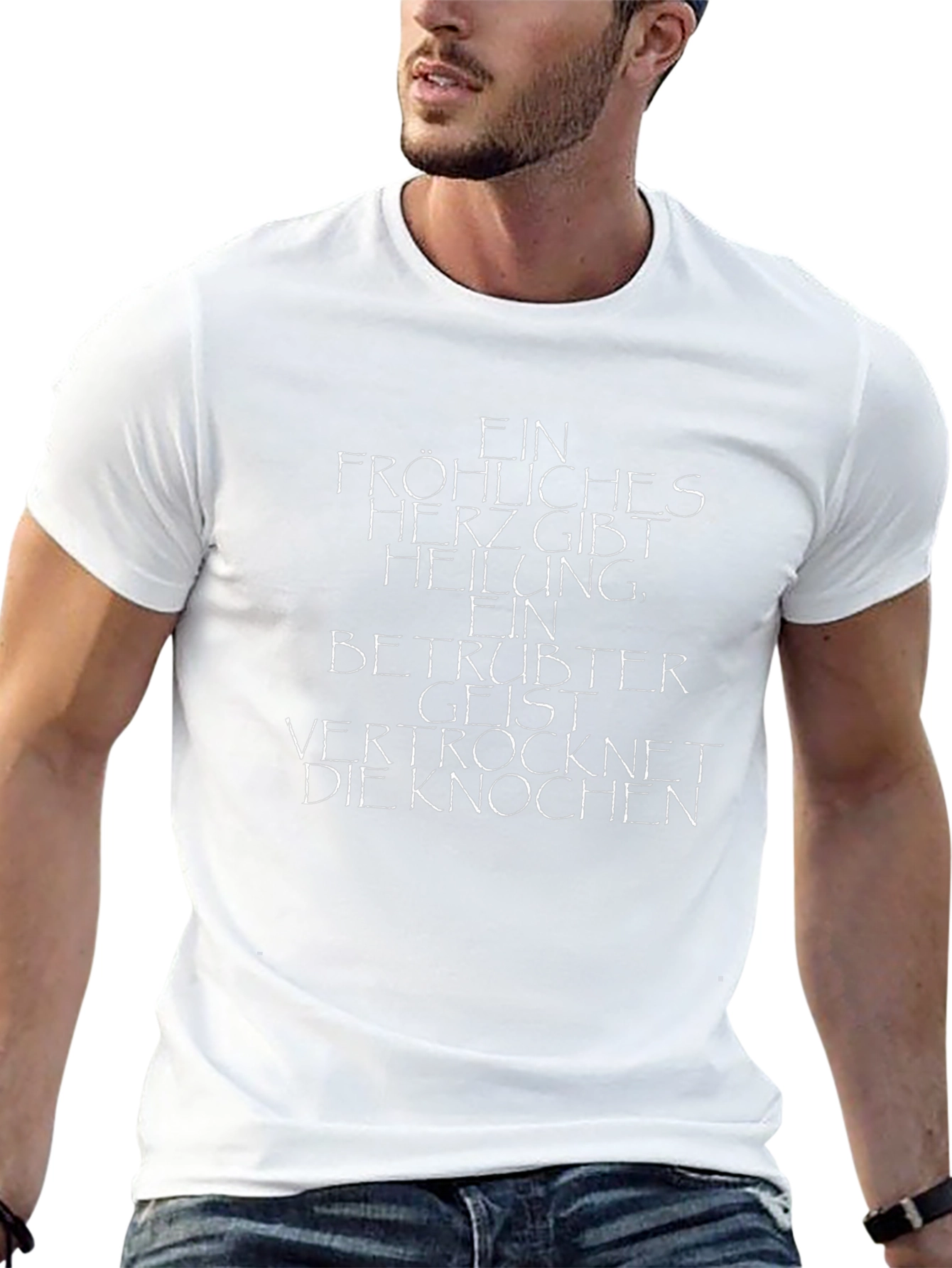 Black T-Shirt with German Quote Design