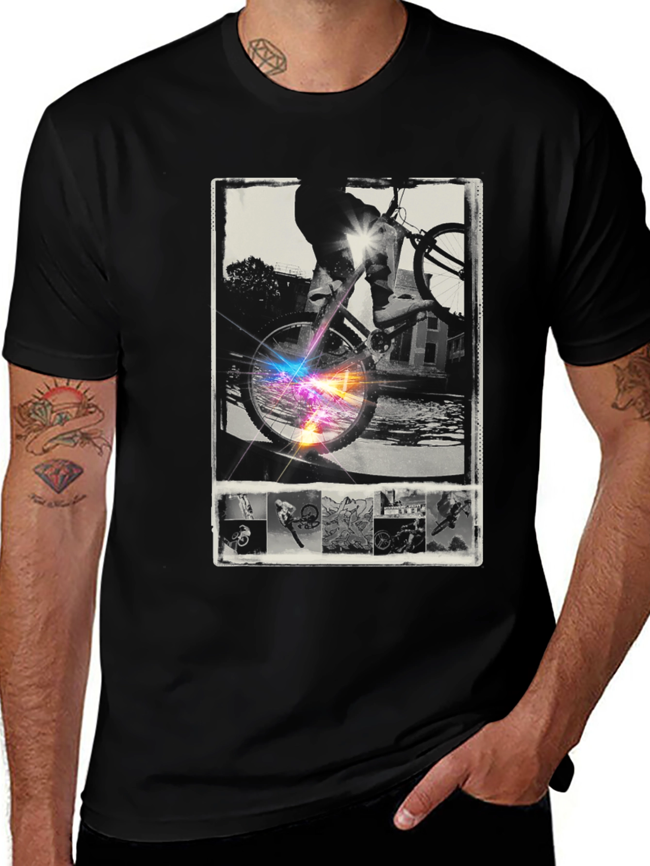 Cool Bike Rider Graphic T-Shirt