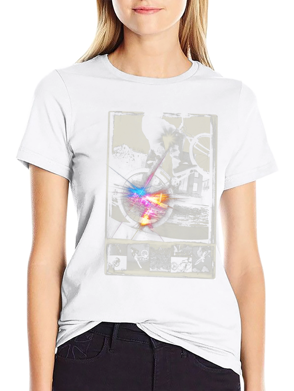 Cool Bike Rider Graphic T-Shirt