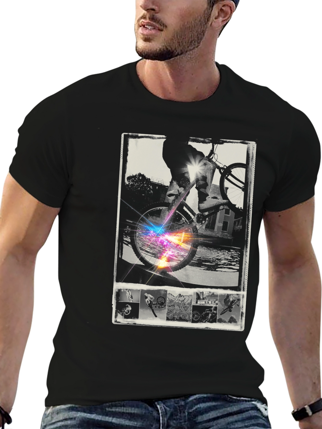 Cool Bike Rider Graphic T-Shirt
