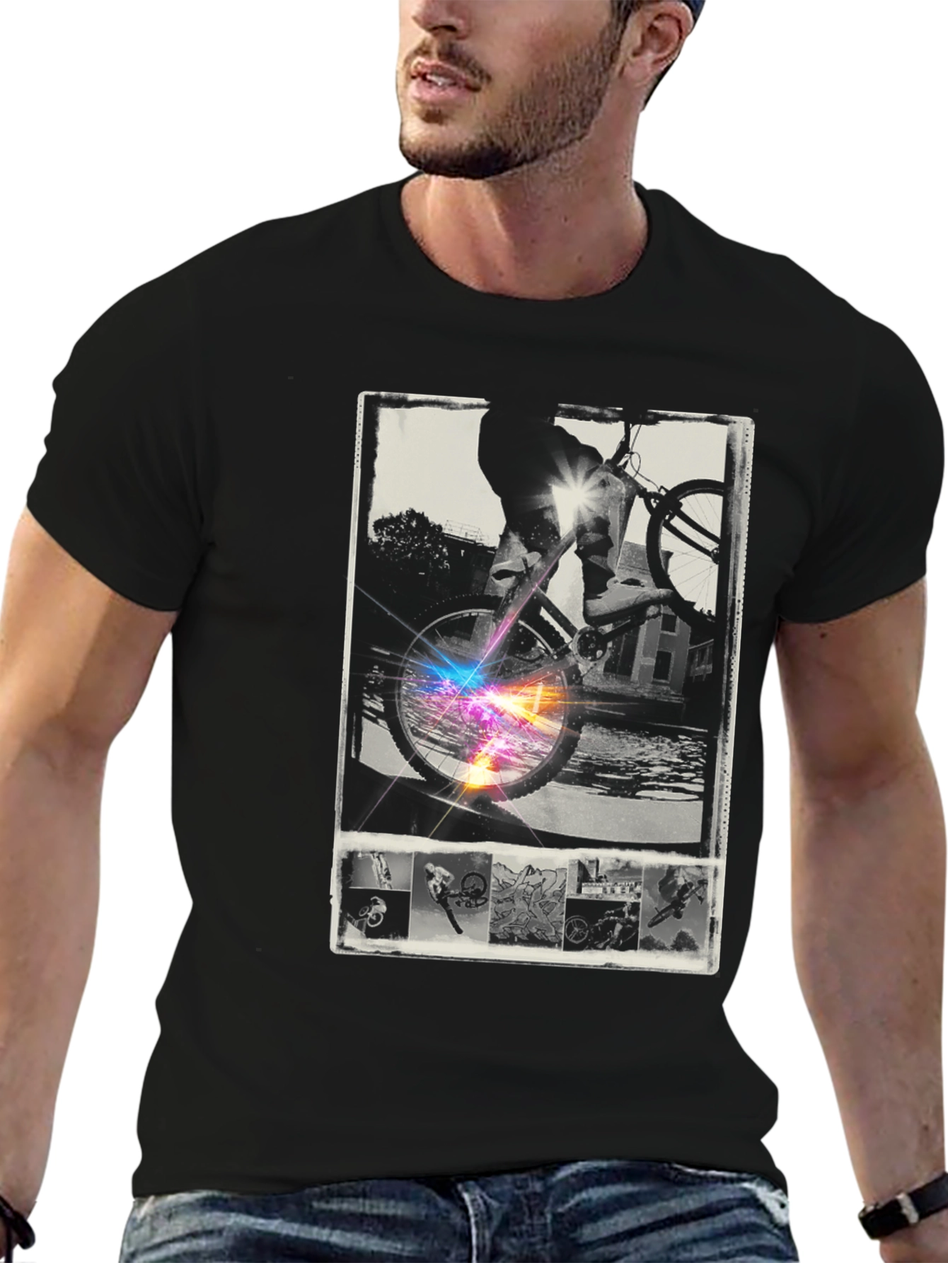 Cool Bike Rider Graphic T-Shirt
