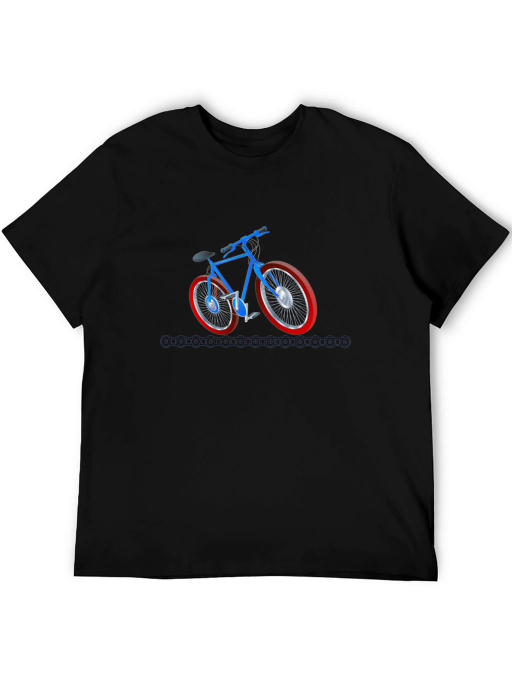 Cool Bicycle Graphic Tee - Black Cotton