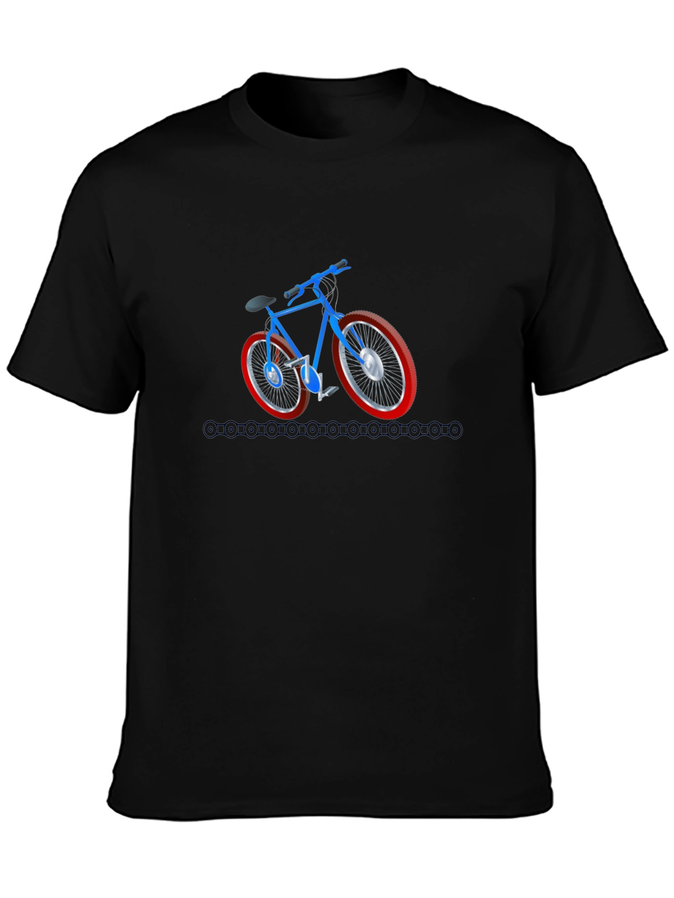 Cool Bicycle Graphic Tee - Black Cotton